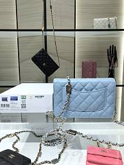 Chanel Wallet Calfskin Caviar Leather In Blue  - 2