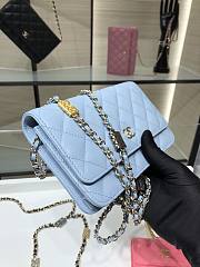 Chanel Wallet Calfskin Caviar Leather In Blue  - 3