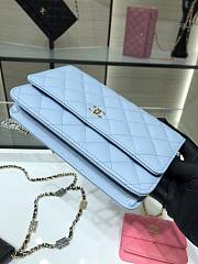 Chanel Wallet Calfskin Caviar Leather In Blue  - 5