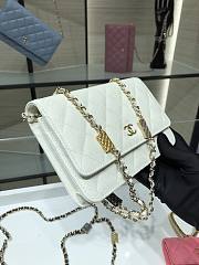 Chanel Wallet On Chain Calfskin Caviar Leather In White AP2400 - 6