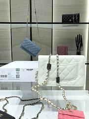 Chanel Wallet On Chain Calfskin Caviar Leather In White AP2400 - 5