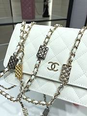 Chanel Wallet On Chain Calfskin Caviar Leather In White AP2400 - 4