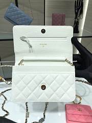 Chanel Wallet On Chain Calfskin Caviar Leather In White AP2400 - 3