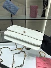 Chanel Wallet On Chain Calfskin Caviar Leather In White AP2400 - 2