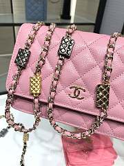 Chanel Wallet Calfskin Caviar Leather In Pink 19cm - 2