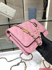Chanel Wallet Calfskin Caviar Leather In Pink 19cm - 3