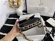 Chanel Mini Large Chain Around Bag In Black AS2833 Size 10x12x5cm - 3