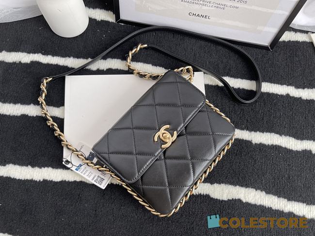 Chanel Small Large Chain Around Bag In Black AS2831 - 1