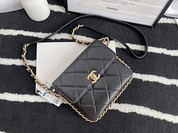 Chanel Small Large Chain Around Bag In Black AS2831