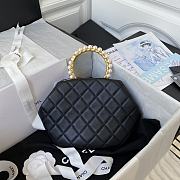 Chanel Clutch Sheepskin Artificial Pearl In Black AS2609 Size 30x25x4.5cm - 3