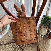 MCM Zoo Rabbit Drawstring In Brown Visetos MYZ8A  - 4