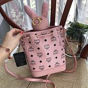 MCM Zoo Rabbit Drawstring In Pink Visetos MYZ8A  - 2