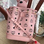 MCM Zoo Rabbit Drawstring In Pink Visetos MYZ8A  - 3