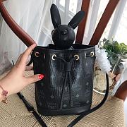 MCM Zoo Rabbit Drawstring In Black Visetos MYZ8A - 1