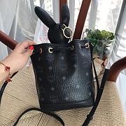 MCM Zoo Rabbit Drawstring In Black Visetos MYZ8A - 4