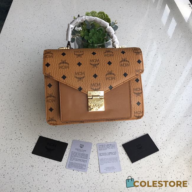 MCM Patriacia Visetos Crossbody Bag In Brown MWRAA  - 1