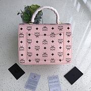 MCM Patriacia Visetos Crossbody Bag In Pink MWRAA - 5