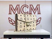 MCM Millie Crossbody Bag In White MWRAA Size 22x15x3cm - 4