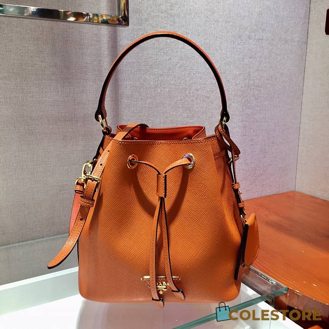 Prada Bucket Bag In Orange 1BZ032 - 1