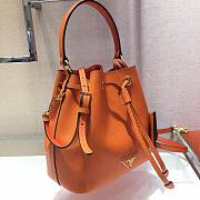 Prada Bucket Bag In Orange 1BZ032 - 4
