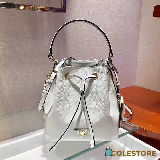 Prada Bucket Bag In White 1BZ032 - 1
