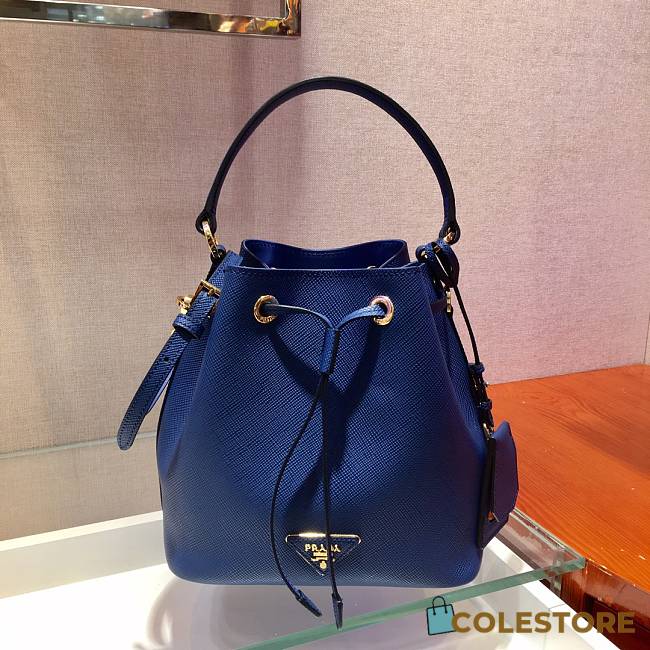 prada blue bucket bag