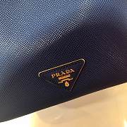 Prada Bucket Bag In Blue 1BZ032 Size 22x22x14cm - 5