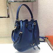 Prada Bucket Bag In Blue 1BZ032 Size 22x22x14cm - 3