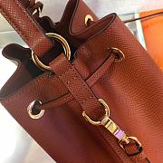 Prada Bucket Bag In Dark Orange 1BZ032  - 4