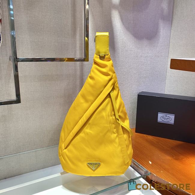 Prada Re-Nylon And Yellow Leather Backpack 2VZ092 - 1