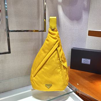 Prada Re-Nylon And Yellow Leather Backpack 2VZ092