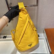 Prada Re-Nylon And Yellow Leather Backpack 2VZ092 - 4