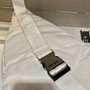 Prada Re-Nylon And White Leather Backpack 2VZ092 Size 26.5x37.5cm - 5