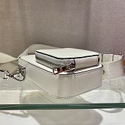 Prada Saffiano Leather Mini Bag In White 1BH183  - 2