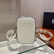 Prada Saffiano Leather Mini Bag In White 1BH183  - 4