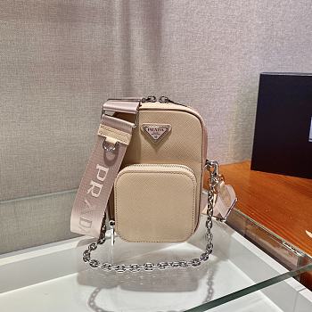 Prada Saffiano Leather Mini Bag In Pink 1BH183 