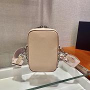 Prada Saffiano Leather Mini Bag In Pink 1BH183  - 4