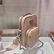 Prada Saffiano Leather Mini Bag In Pink 1BH183  - 3