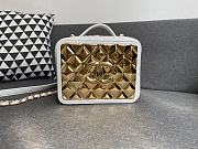 Chanel Vanity Sheepskin & Gold Plated Metal White AS2900 Size - 6