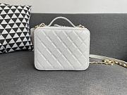 Chanel Vanity Sheepskin & Gold Plated Metal White AS2900 Size - 5