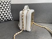Chanel Vanity Sheepskin & Gold Plated Metal White AS2900 Size - 4