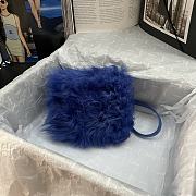 Chanel Shearling Lambskin Gold Metal Blue Mini Flap Bag AS2885 - 4