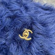 Chanel Shearling Lambskin Gold Metal Blue Mini Flap Bag AS2885 - 2