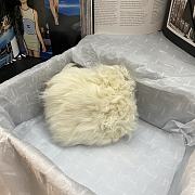 Chanel Shearling Lambskin Gold Metal White Mini Flap Bag AS2885 - 2