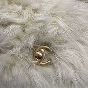 Chanel Shearling Lambskin Gold Metal White Mini Flap Bag AS2885 - 6