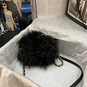 Chanel Shearling Lambskin Gold Metal Black Mini Flap Bag AS2885 - 3