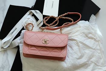 Chanel Classic Double C Classic Size In Pink