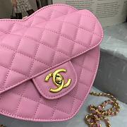 Chanel 22S Heart Bag In Rose Pink AS2061  - 4