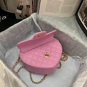 Chanel 22S Heart Bag In Rose Pink AS2061  - 2