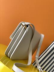 YSL Le Maillon Satchel In White Smooth Leather 64979  - 3
